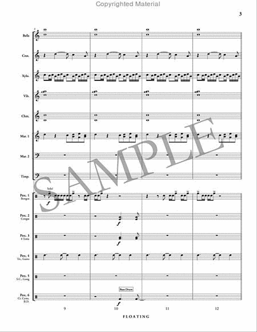 Floating Floating Percussion Ensemble scores gallery preview page 4