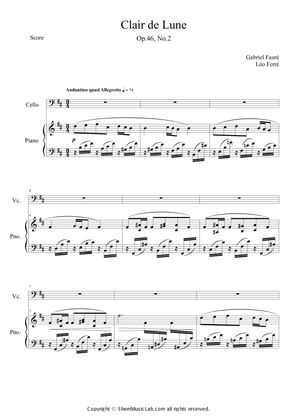 Clair de lune Op.46, No.2 in D