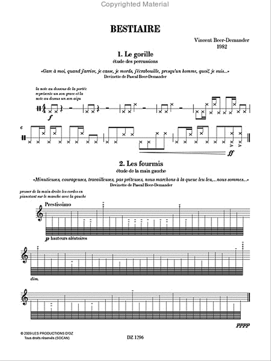 Bestiaire Bestiaire Mandolin scores gallery preview page 2