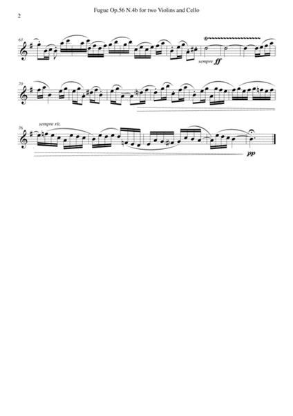 Fugue Op.56 N.4b for two Violins and Cello image number null