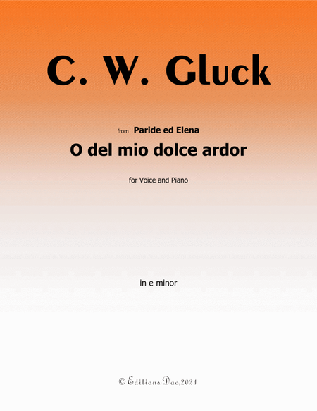 O del mio dolce ardor,by Gluck,in e minor image number null