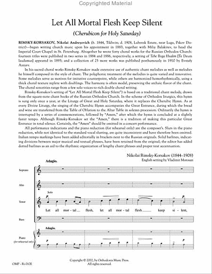 Let All Mortal Flesh Keep Silent 4-Part scores gallery preview page 2