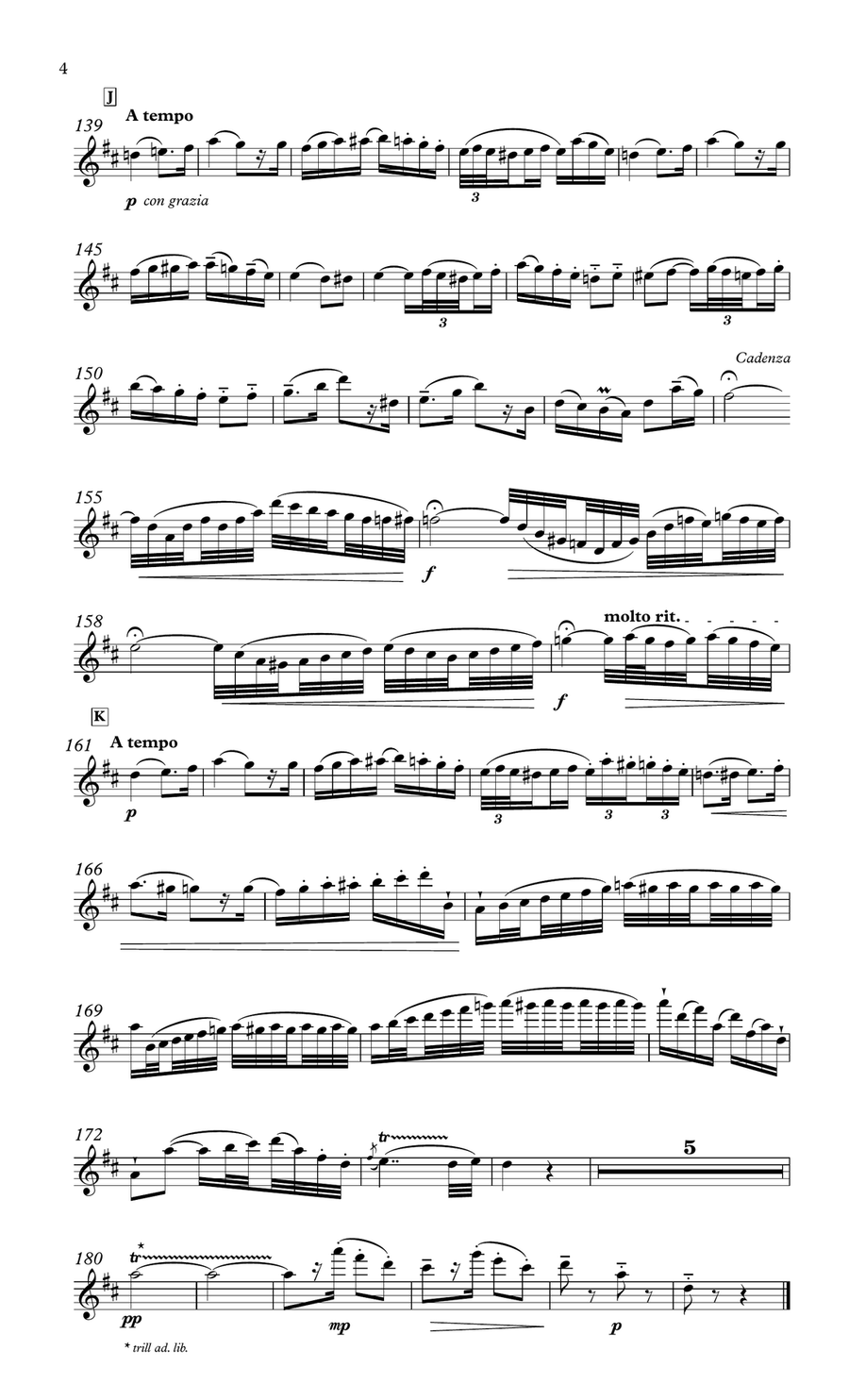 Mozart Rondo in D for flute & piano Flute Solo scores gallery preview page 5