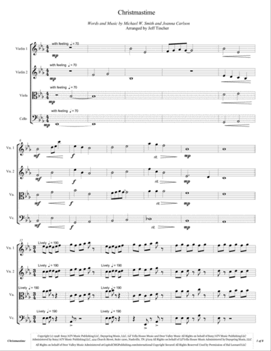 Christmastime Christmastime String Quartet scores gallery preview page 2