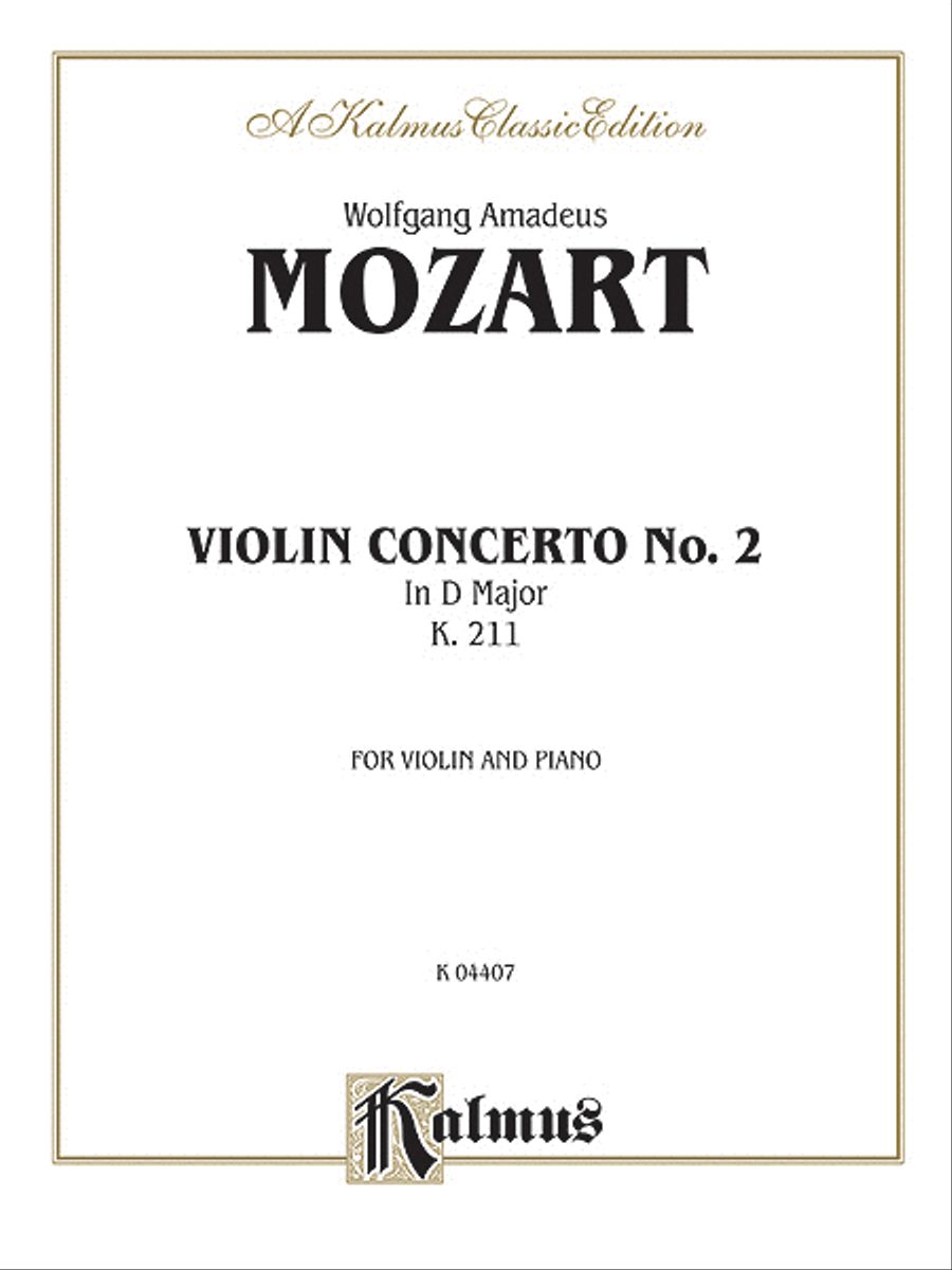 Violin Concerto No. 2, K. 211 Small Ensemble scores gallery preview page 1