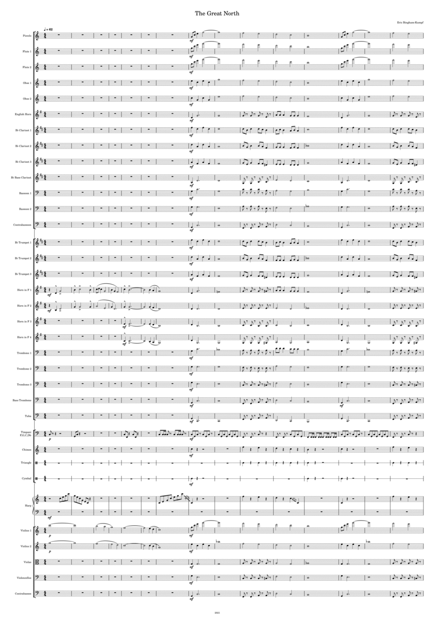 The Great North The Great North Full Orchestra scores gallery preview page 1