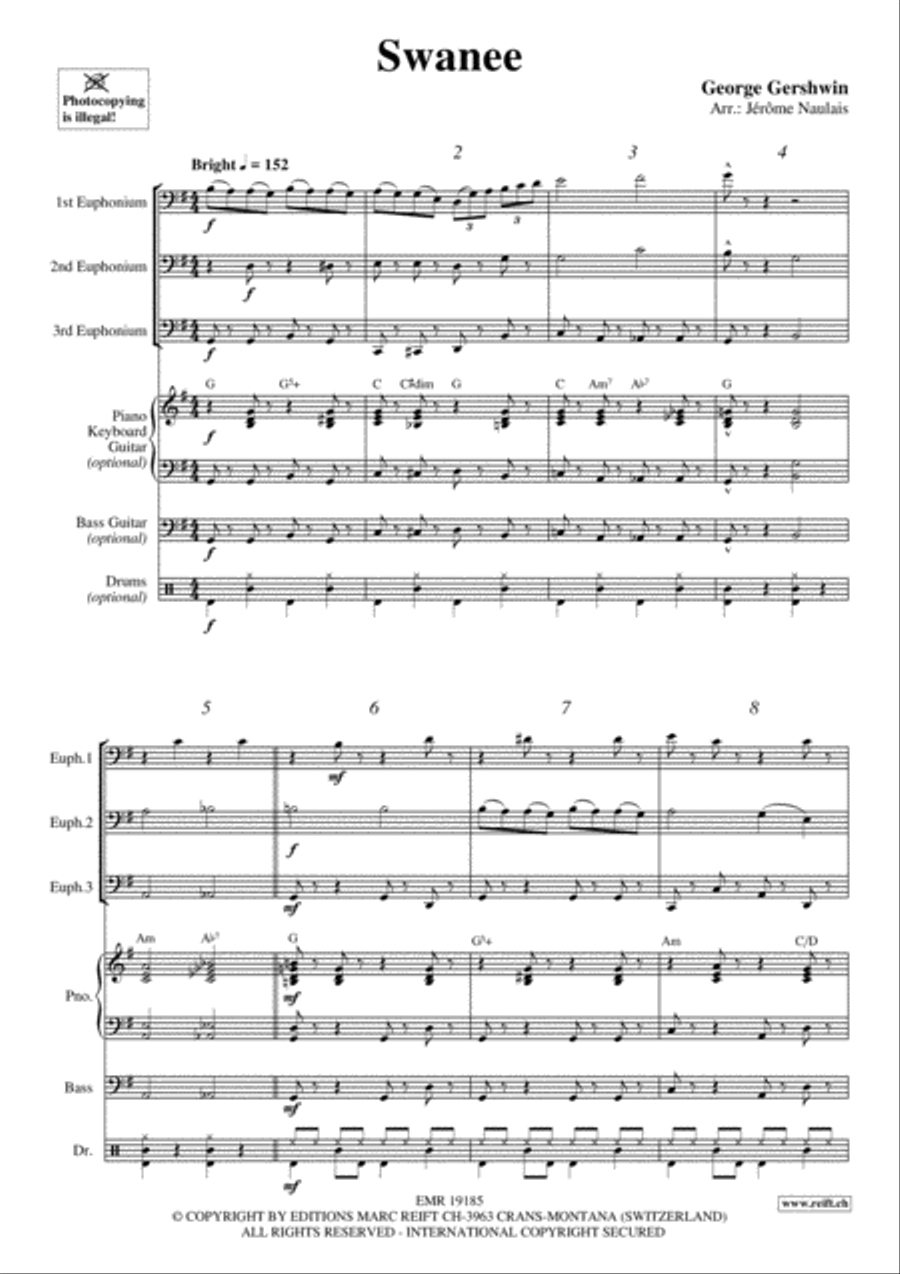 Swanee Euphonium Trio scores gallery preview page 3