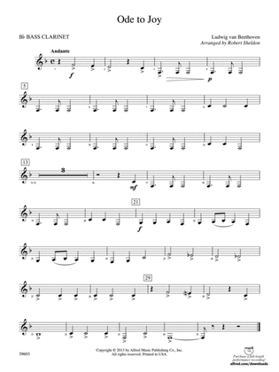 Ode to Joy: B-flat Bass Clarinet