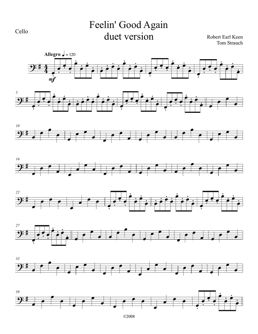 Feeling Good Feeling Good String Duet scores gallery preview page 1