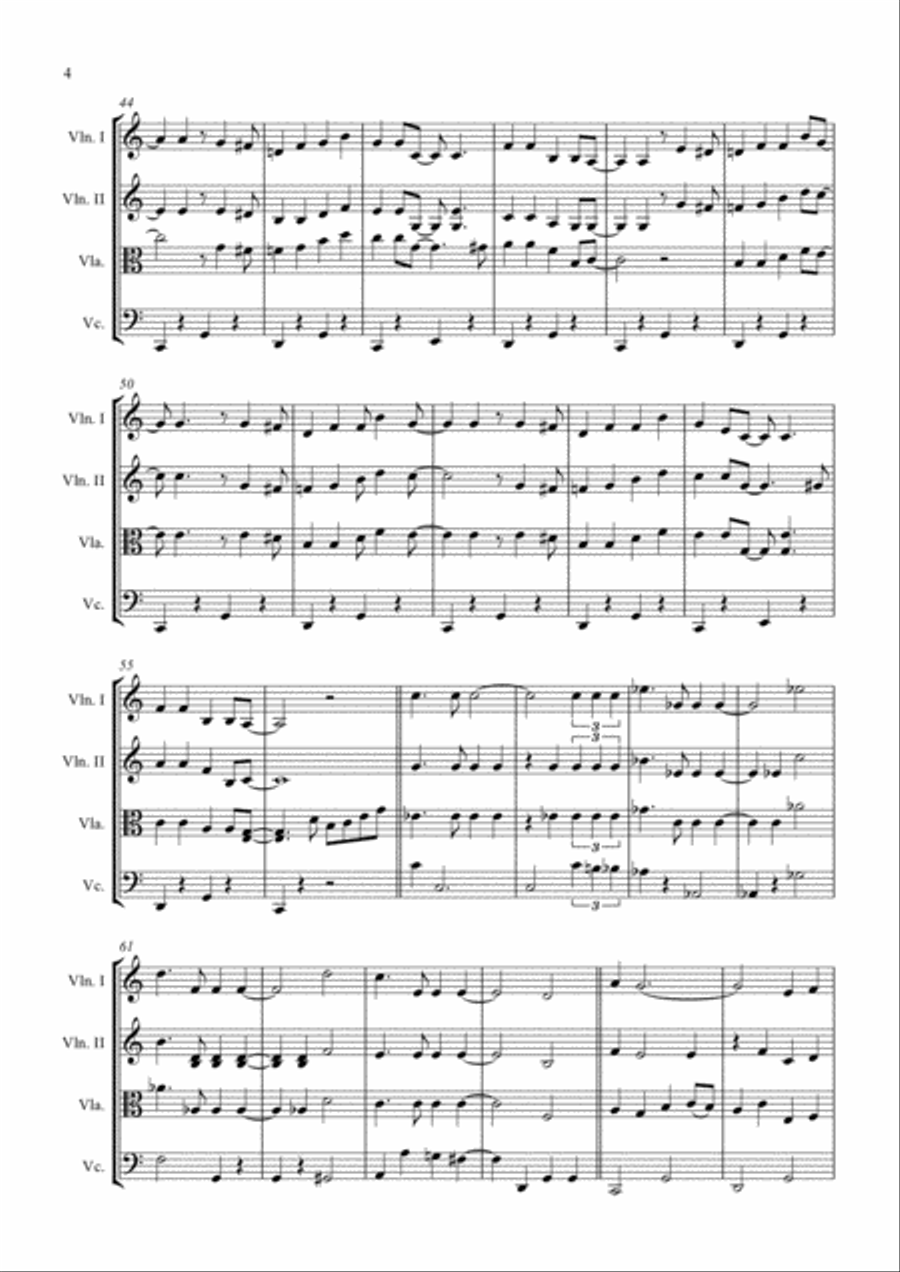 Cheek To Cheek String Quartet scores gallery preview page 4