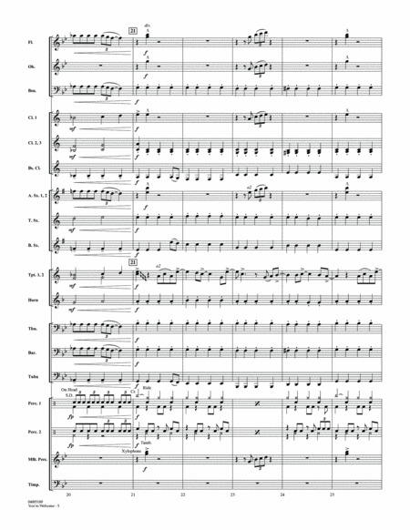 You're Welcome (from Moana) (arr. Matt Conaway) - Conductor Score (Full Score)