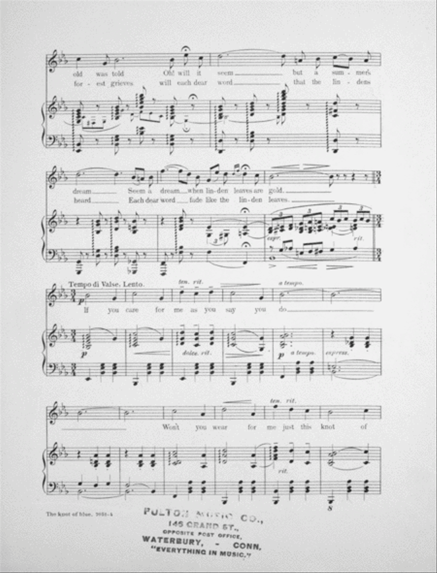 A Knot of Blue. Song Voice scores gallery preview page 3