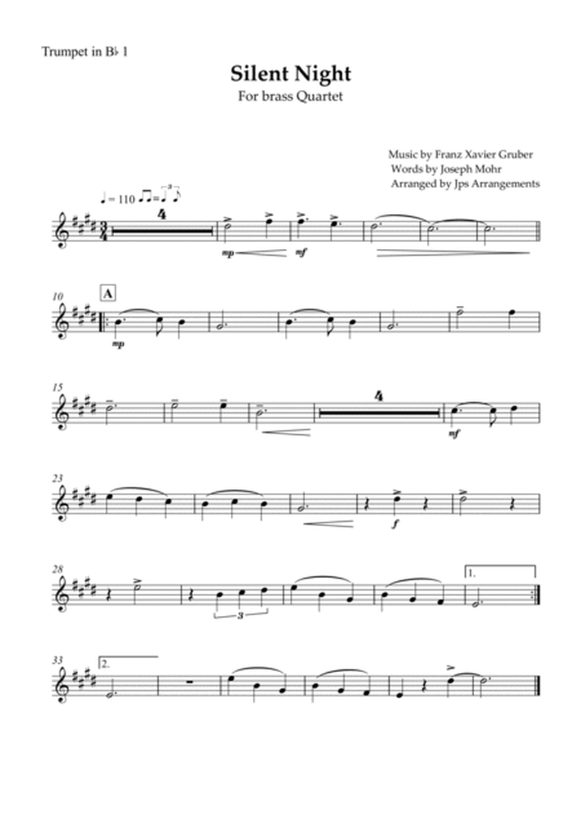 Silent Night For Brass Quartet in D Major image number null