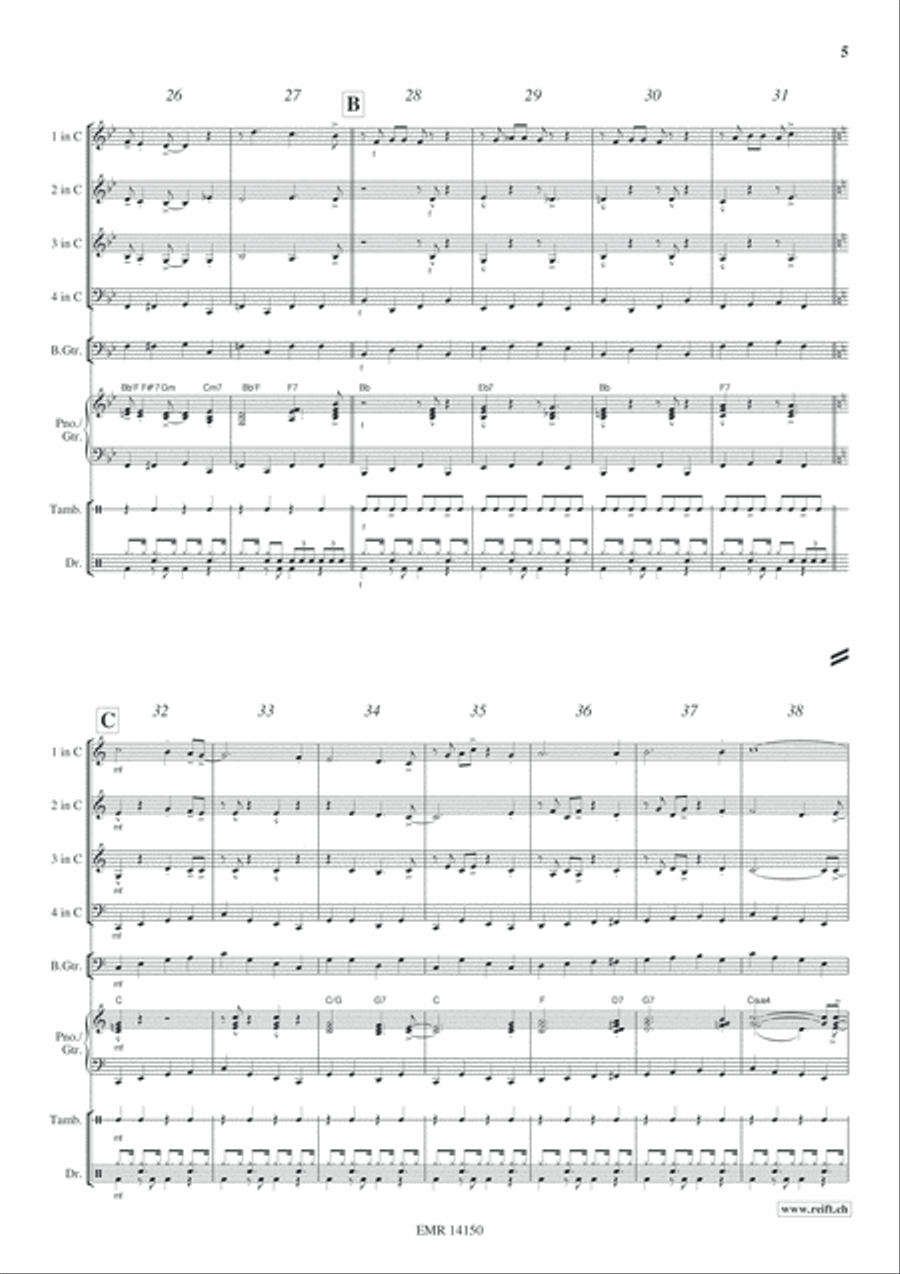 Joyful Christmas Woodwind Quartet scores gallery preview page 6