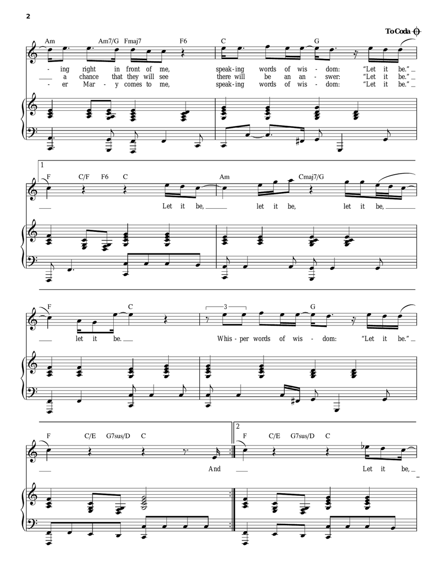 Let It Be Voice scores gallery preview page 2