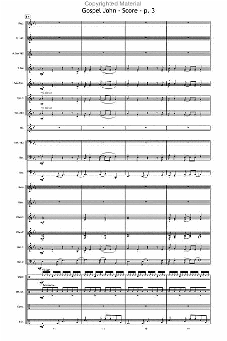 Gospel John Marching Band scores gallery preview page 4