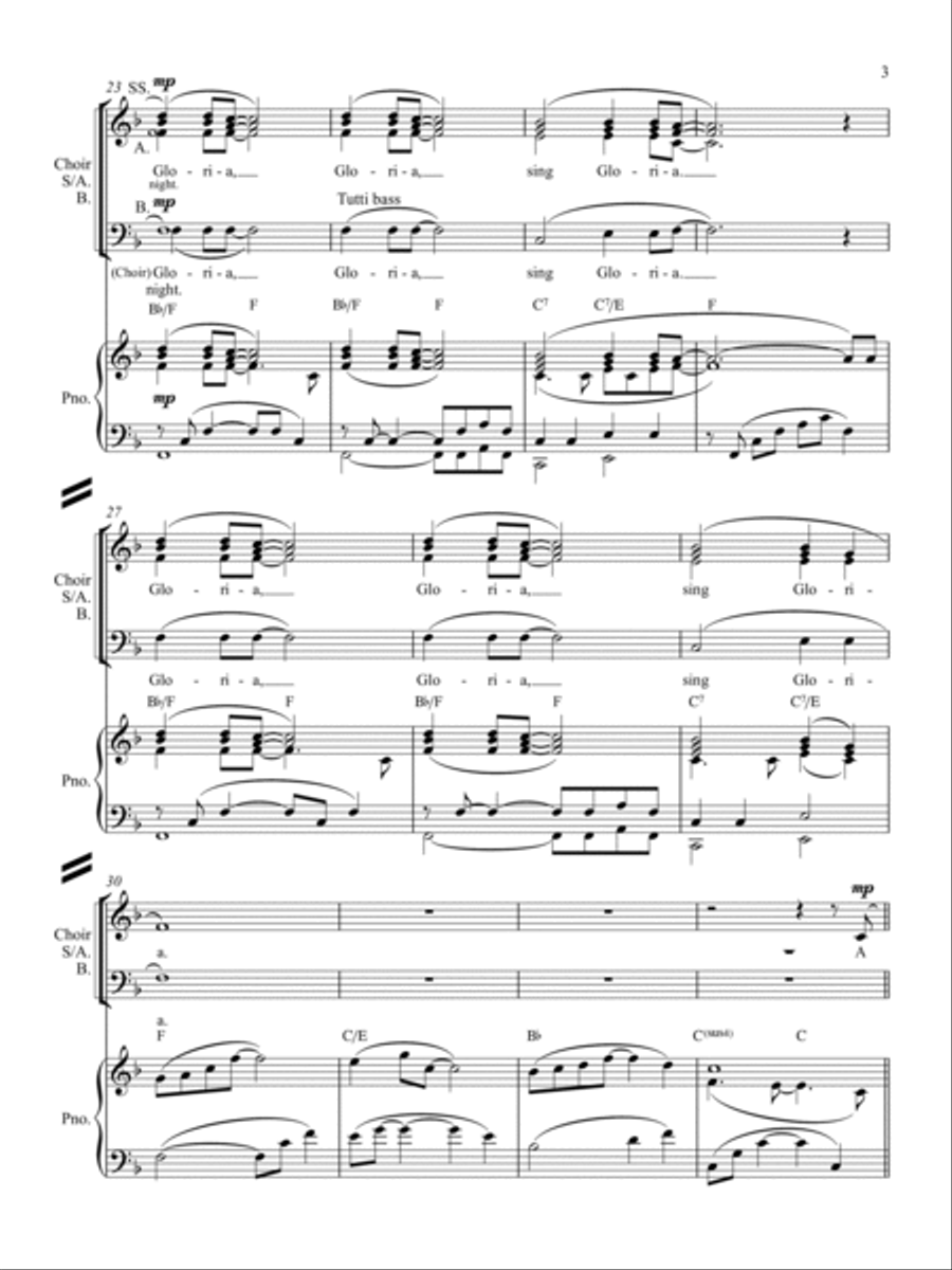 Gloria - by Tim Webster 3-Part scores gallery preview page 5