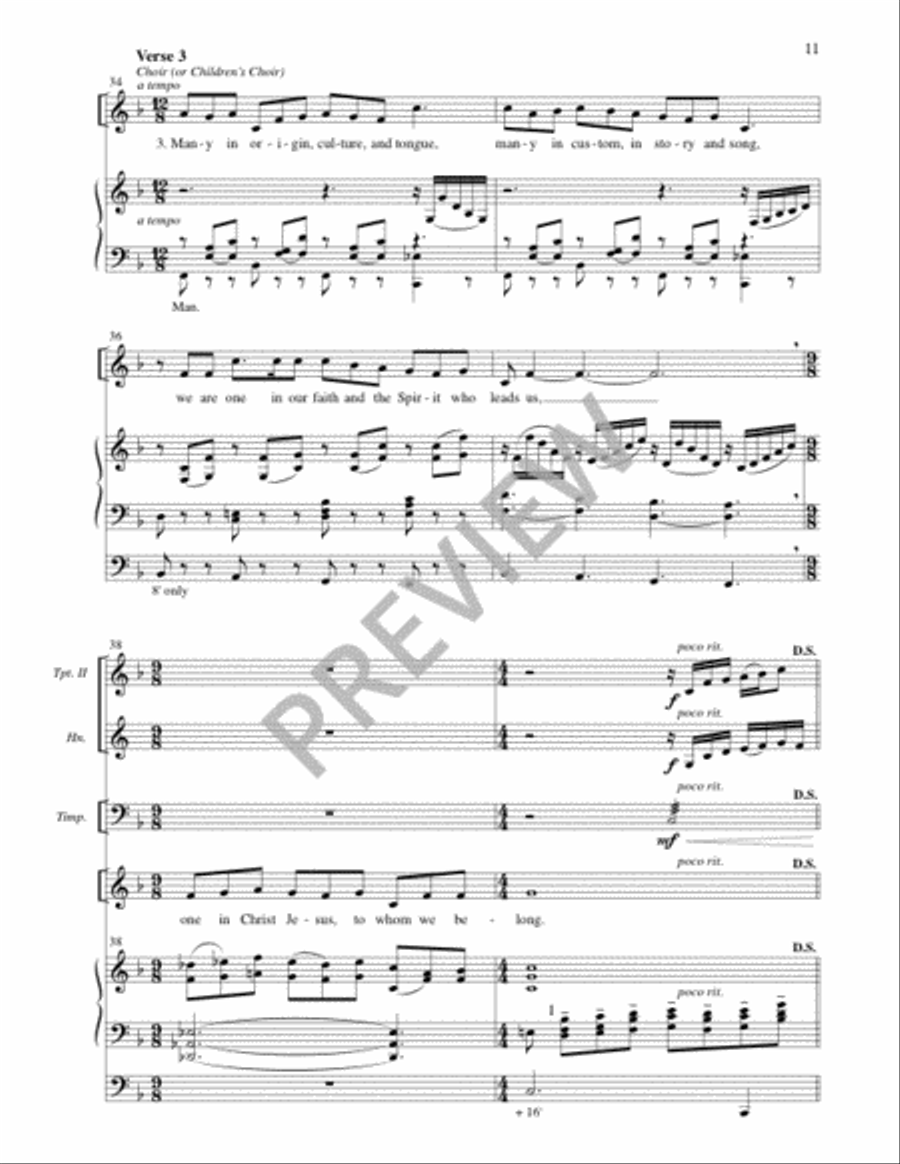 We Come Keeping Festival - Full Score and Parts 4-Part scores gallery preview page 11