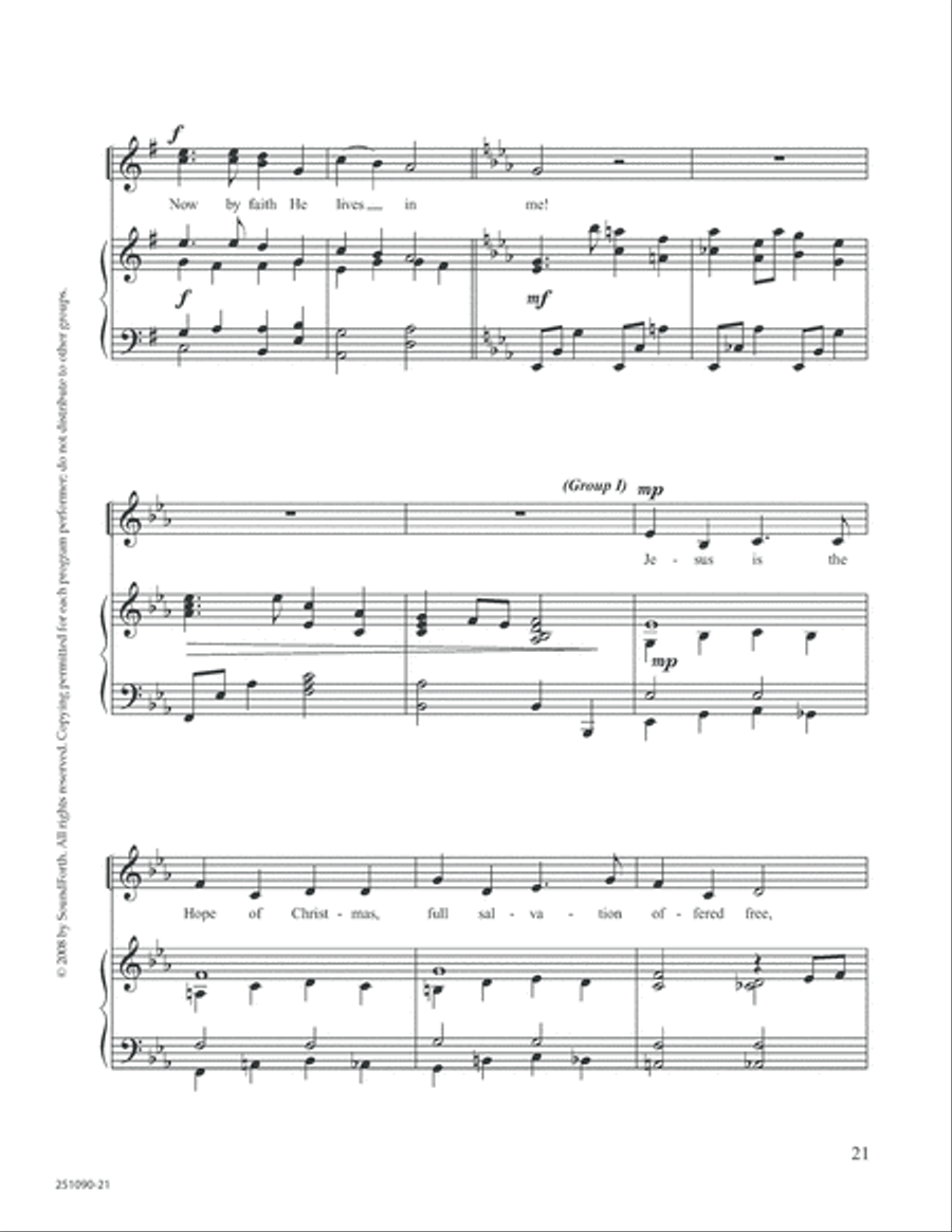 The Gift of Christmas Unison Choir scores gallery preview page 21