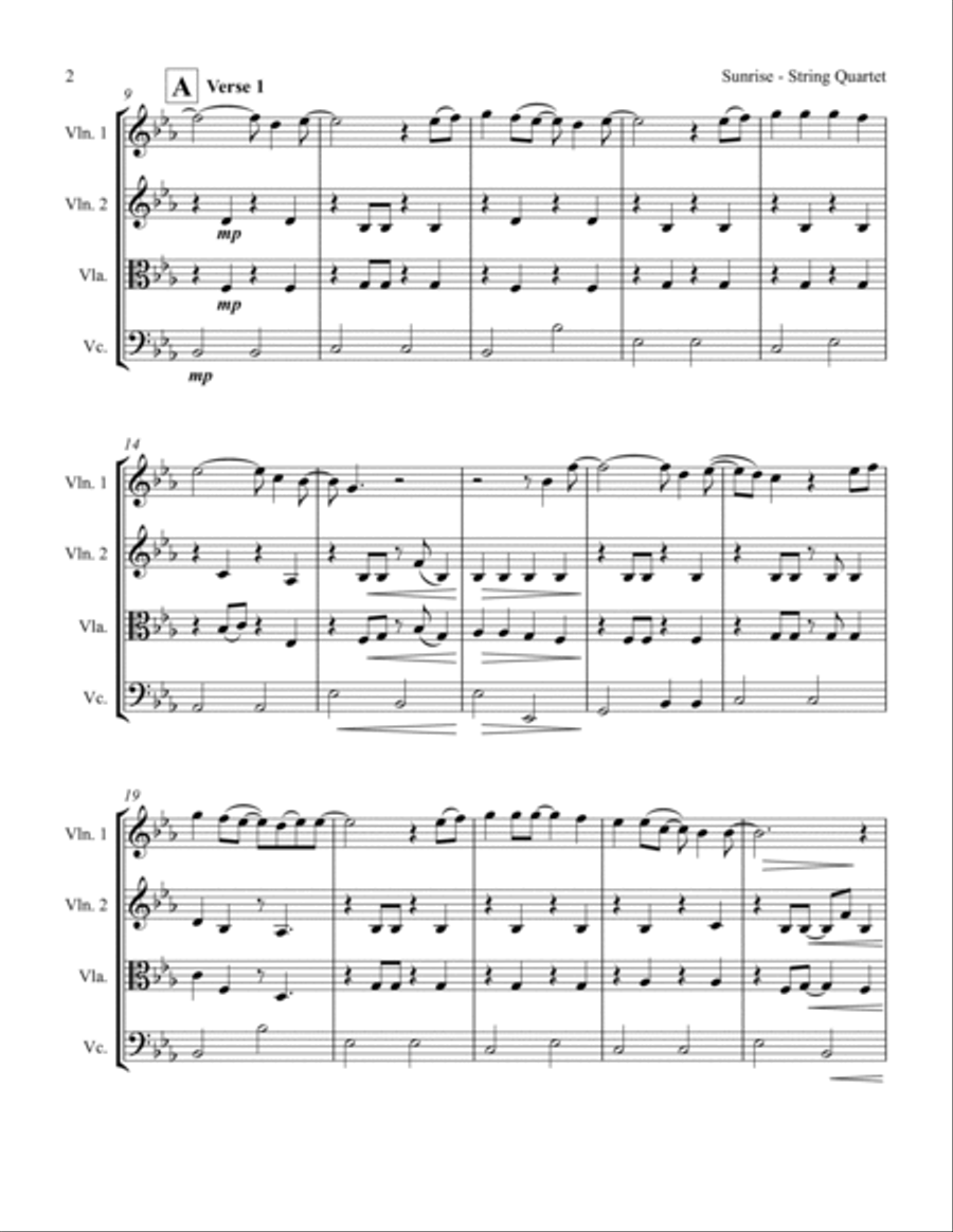 Sunrise String Quartet scores gallery preview page 4