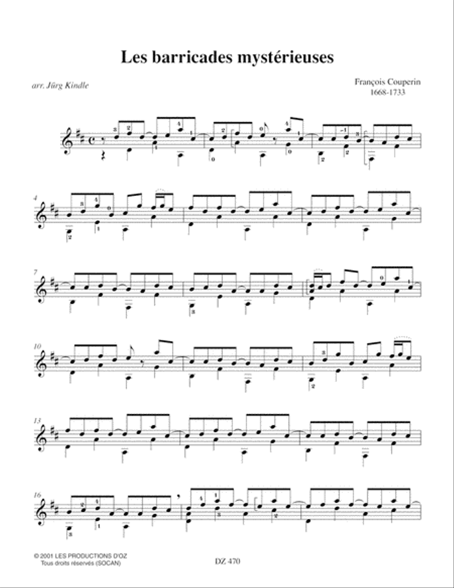 Les barricades mystérieuses Classical Guitar scores gallery preview page 4