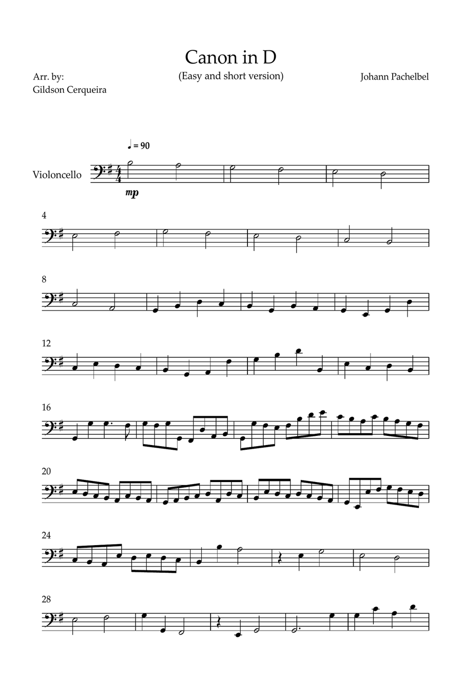 Canon in D Chamber Music scores gallery preview page 1