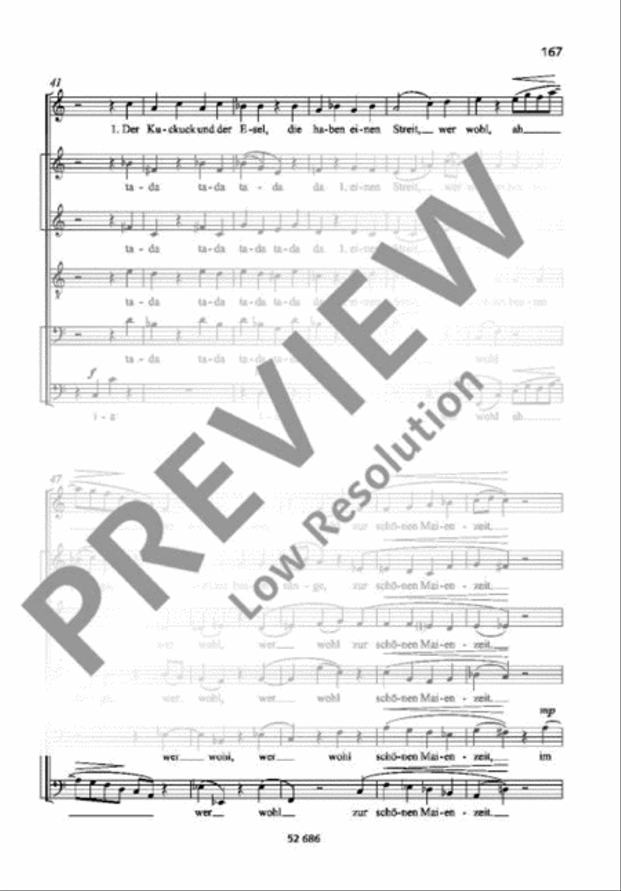 Der Kuckuck und der Esel Mixed Choir scores gallery preview page 5