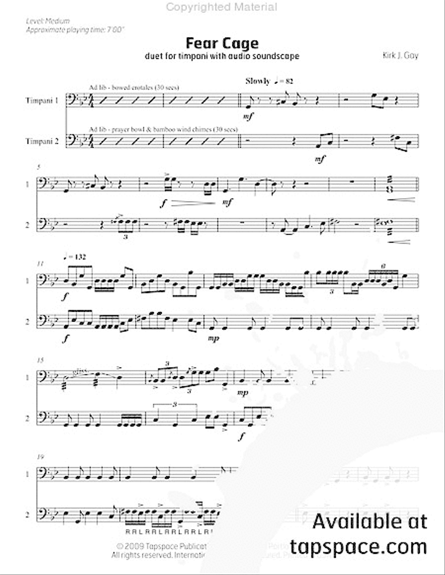 Fear Cage Fear Cage Percussion scores gallery preview page 5
