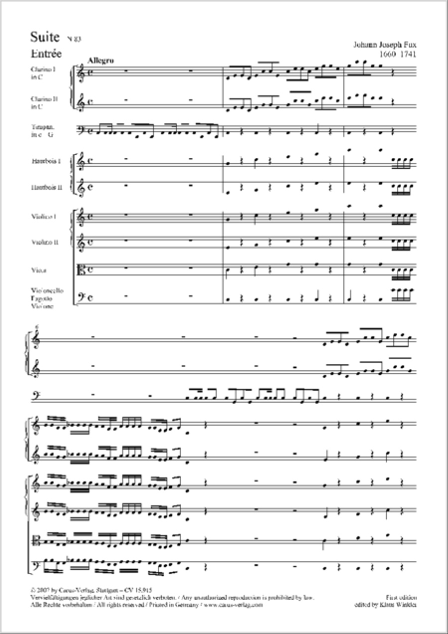 Suite in C minor Oboe scores gallery preview page 18