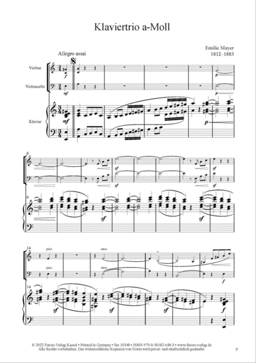 Piano Trio in A Minor Piano Trio in A Minor Piano Trio scores gallery preview page 2