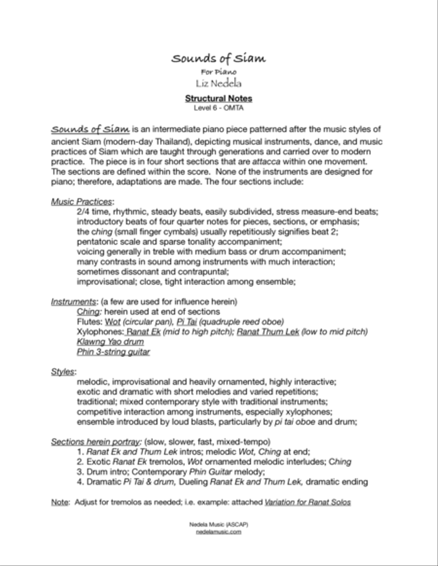 Sounds of Siam for Piano Sounds of Siam for Piano Piano Method scores gallery preview page 5