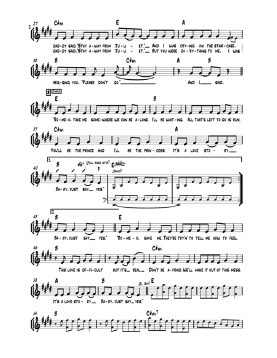 Love Story Piano scores gallery preview page 2