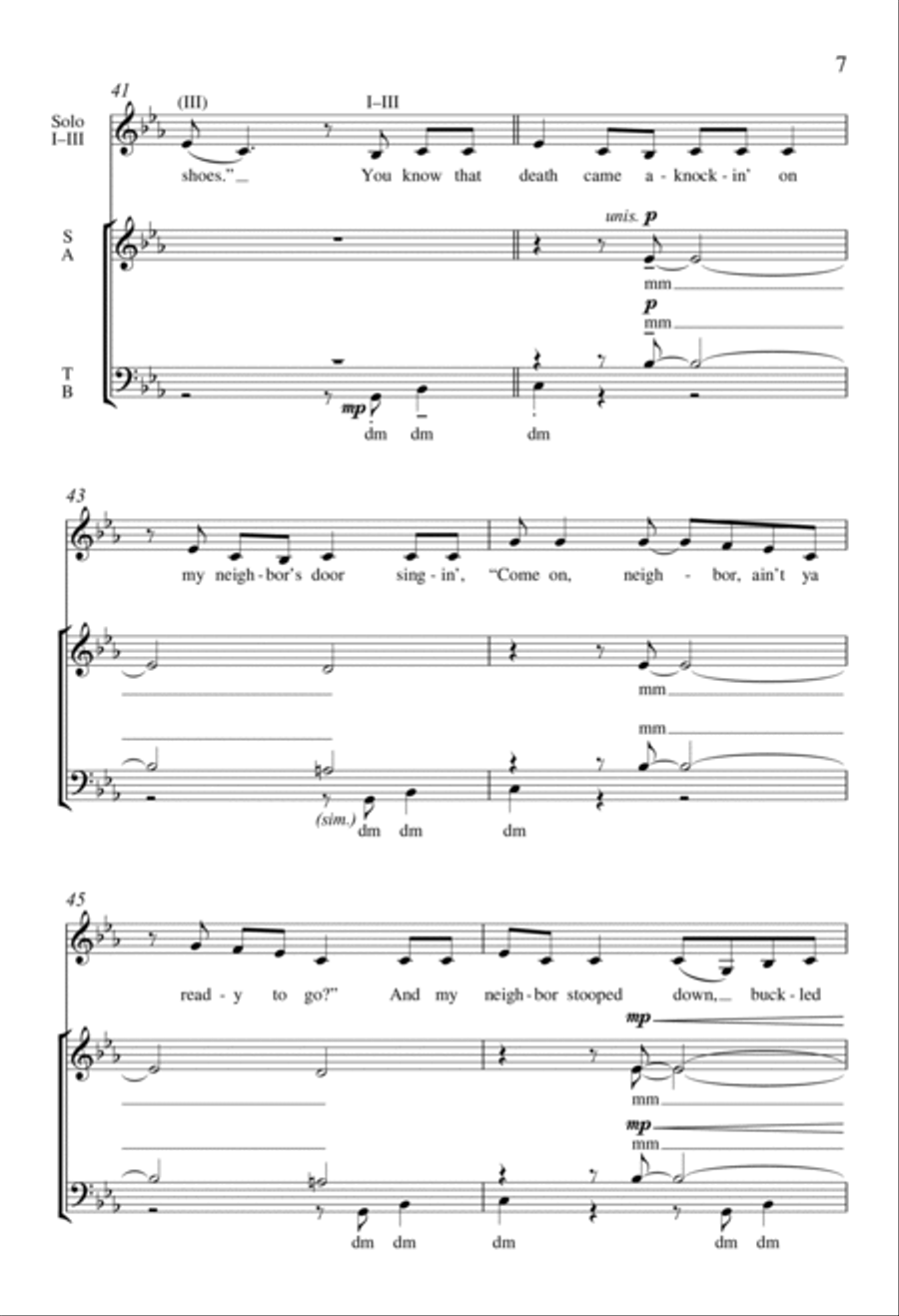 Death Came A-Knockin’ Divisi scores gallery preview page 6