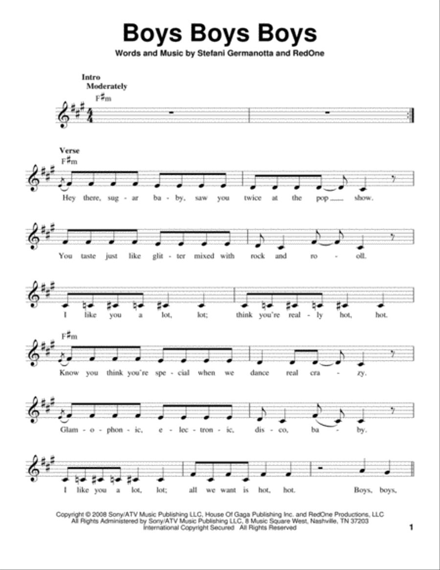 Boys Boys Boys Boys Boys Boys Voice scores gallery preview page 1