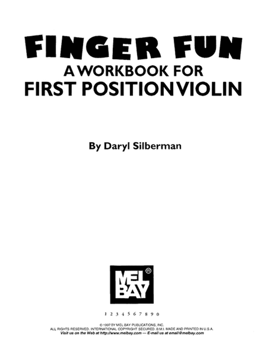 Finger Fun: A Workbook for First Position Violin