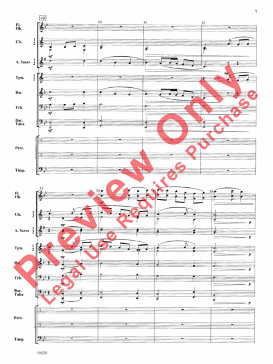 Korean Hill Song Korean Hill Song Concert Band scores gallery preview page 8