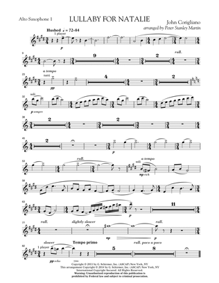 Lullaby for Natalie (arr. Peter Stanley Martin) - Eb Alto Saxophone 1