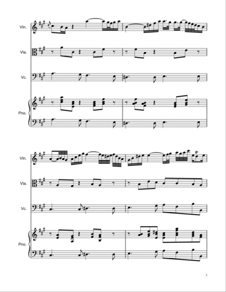 Arioso BWV 156 - String Trio w/Piano String Trio scores gallery preview page 3