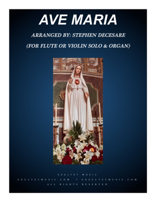 Book cover for Ave Maria (for Flute or Violin solo - Organ accompaniment)