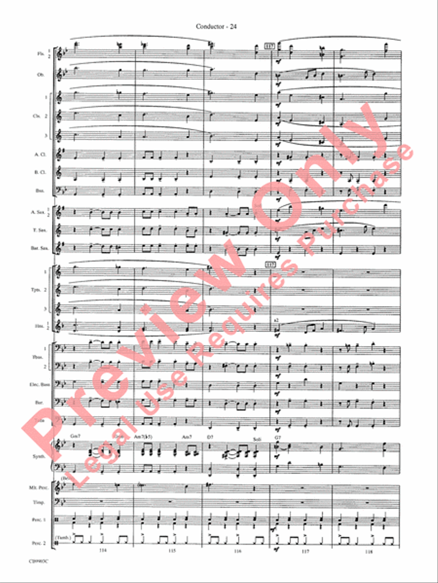 007 -- A James Bond Medley Concert Band scores gallery preview page 27