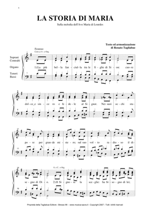 LA STORIA DI MARIA - Tagliabue - Cantico di Natale - For SATB Choir