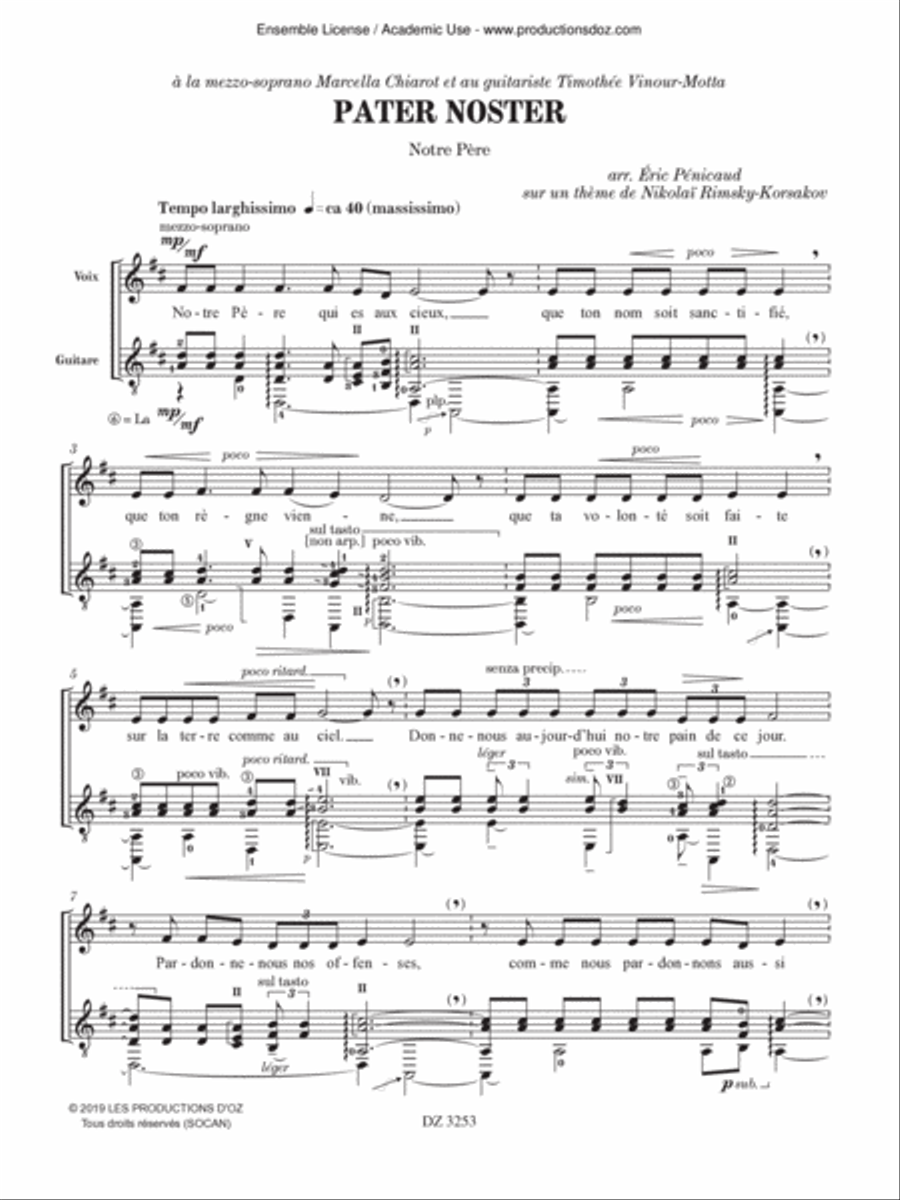 Pater Noster Classical Guitar scores gallery preview page 4