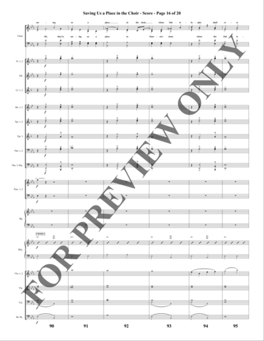 Southern Gospel Songs, Volume 2 - Orchestration Choir scores gallery preview page 17