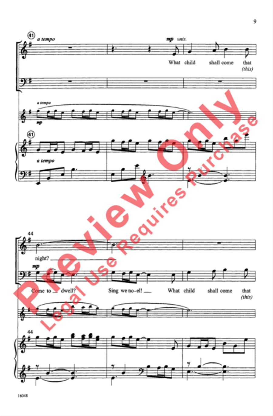 What Child Shall Come? 3-Part scores gallery preview page 9