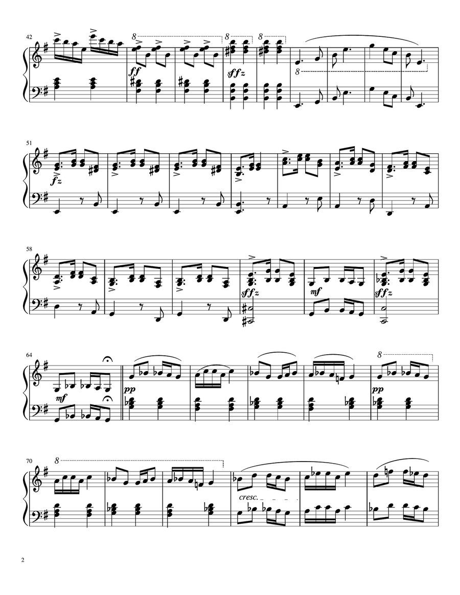 Dvorak's New World Symphony for Easy Piano Easy Piano scores gallery preview page 2