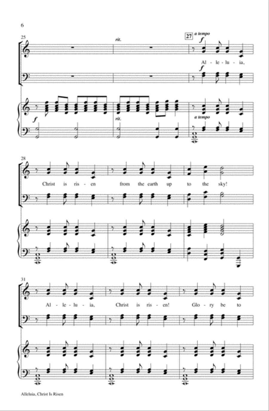 Alleluia, Christ Is Risen (An Easter Introit) 4-Part scores gallery preview page 7