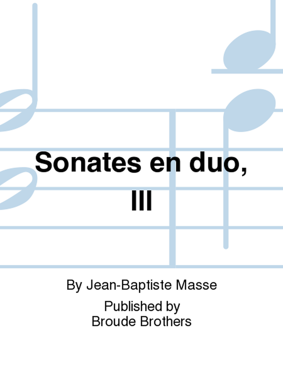 Sonates en duo III. PF 8