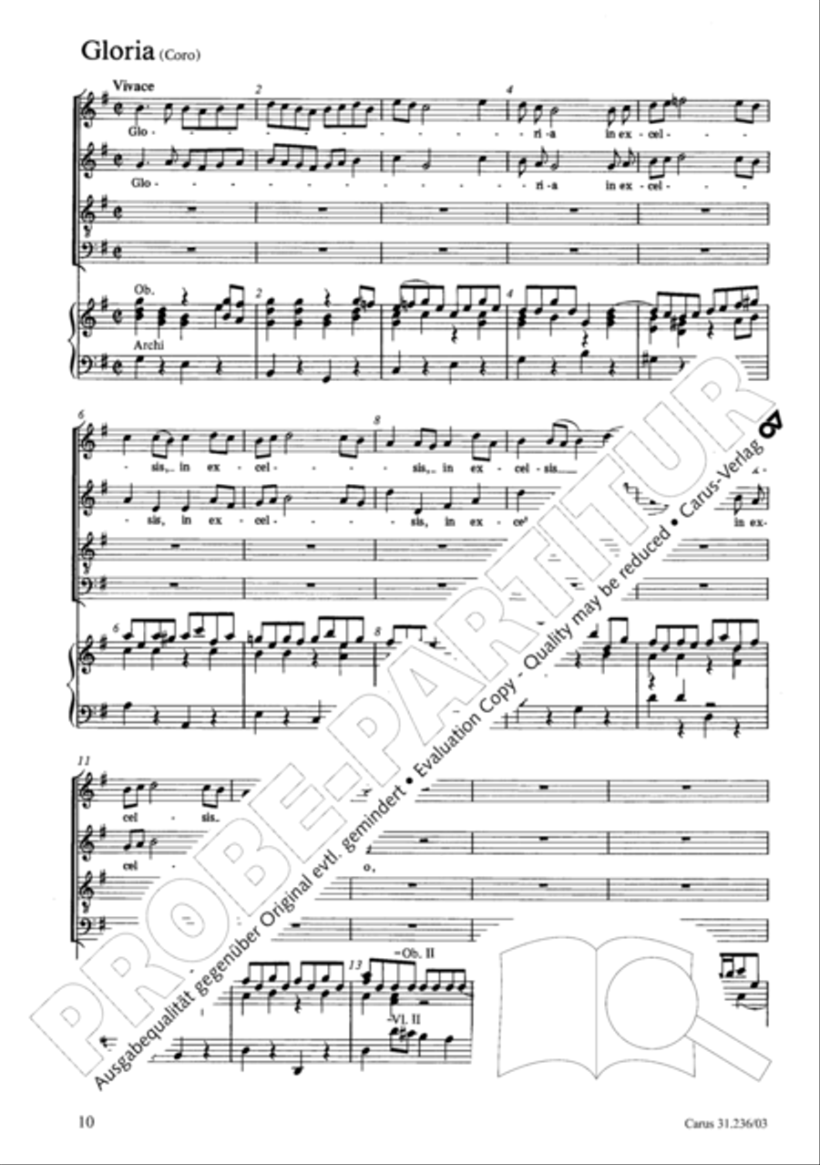 Mass in G Major 4-Part scores gallery preview page 11