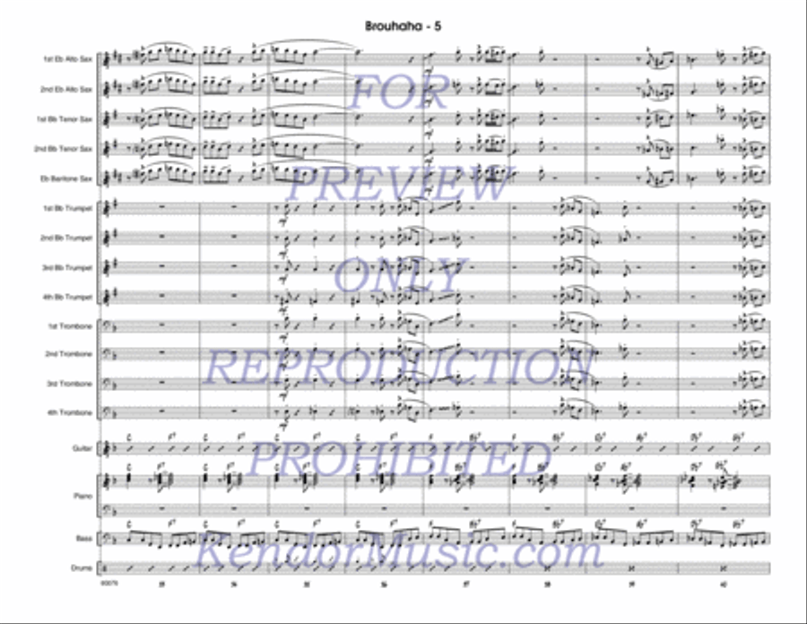 Brouhaha Brouhaha Jazz Ensemble scores gallery preview page 6