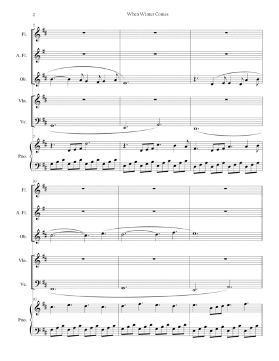 When Winter Comes (The Promise of Spring) Small Ensemble scores gallery preview page 2